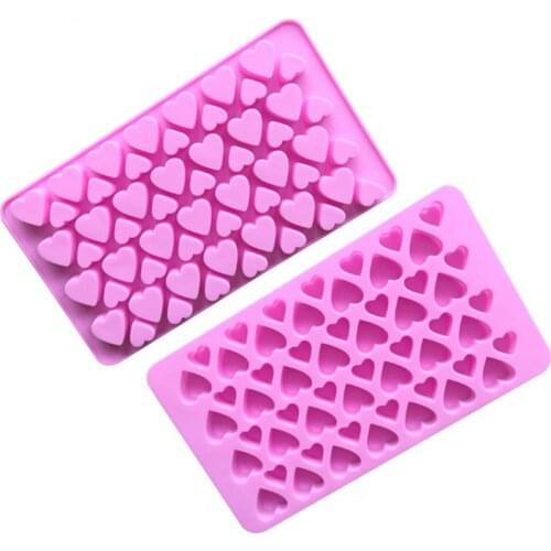 56 cavities love heart silicone chocolate mold QQ sugar ice ice tray mold