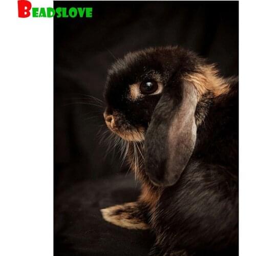 5D DIY Diamond Painting rabbit animal Diamond Embroidery Mosaic Rhinestone painting diamond full square round Cross Stitch