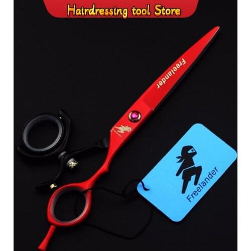 6.0in. Freelander 720 Degree Rotating Handle Hairdressing Scissors Hair Cutting Scissors Set Barber Shears Stainless Steel Type