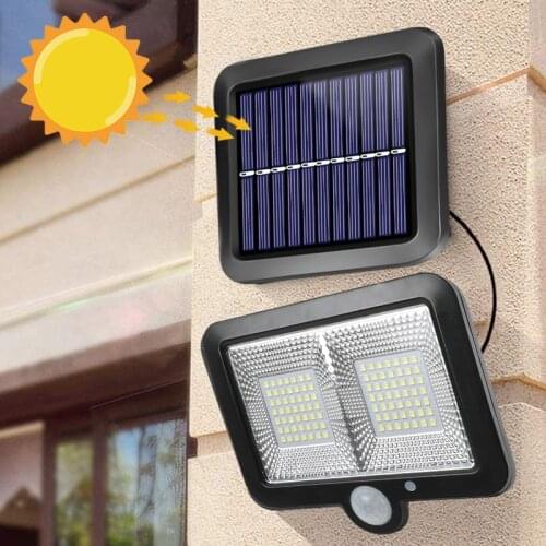 98 LED Solar Light Outdoor IP65 Waterproof Solar Wall Lamp Sport Motion Sensor Night Emergency Lighting Garden Courtyard Light
