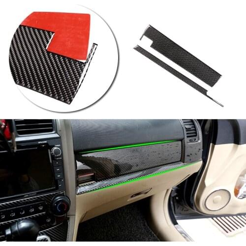 Car Carbon Fiber Center Control Copilot Dashboard Panel Strip Cover Sticker Trim For Honda CRV 2007 2008 2009 2010 2011