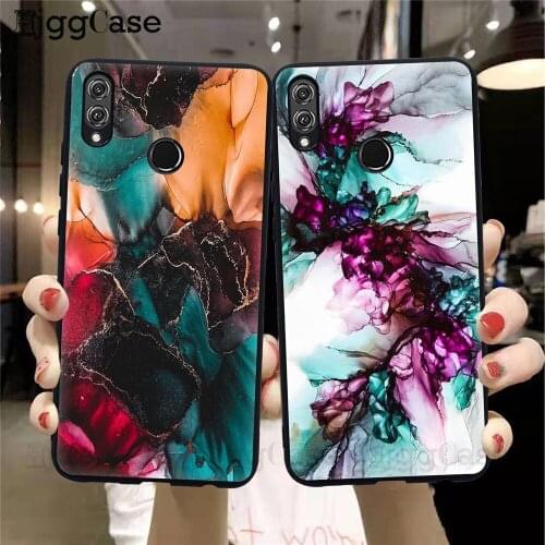 Dark Blue Marble Stone Texture black Cover Phone Case For Huawei P40 P30 Lite Honor 9 10 20 Lite Pro 8X 8C 9X Cover Cases Shell
