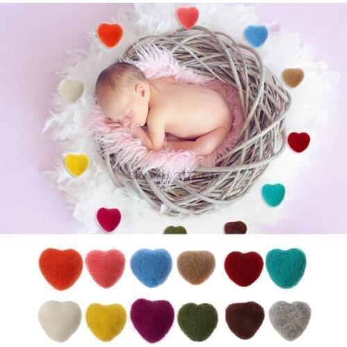 DHL 1000pcs Newborn Photography Felt Love/bee Shape Props Tiny Baby Girl Boy Photo Shoot Craft Felt Heart Shaped Props
