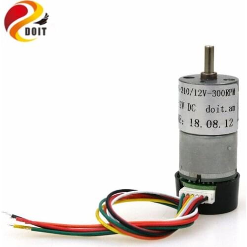 JH25-310 12V 300rpm DC Motor with encoder phi 4mm Speed feedback Deceleration High Torque Brushed Motor for Tank Chassis Robot