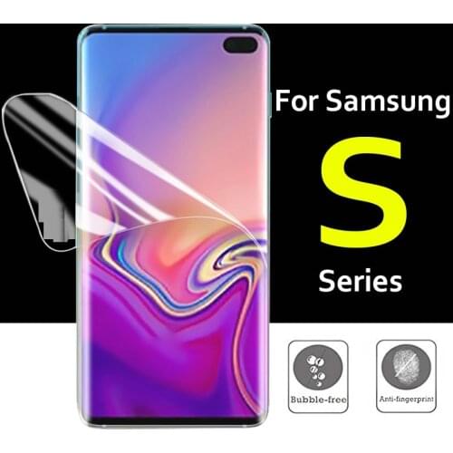 Full cover hydrogel film for samsung galaxy s20 ultra s10e s10 lite s9 s8 plus s7 edge phone screen protector Not Glass