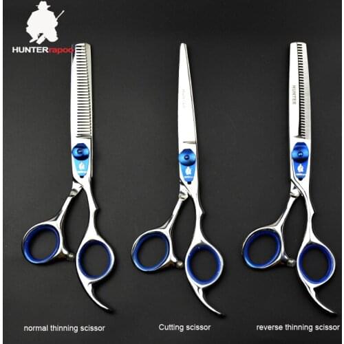 30%Off HT9134 6 inch hairdresser scissors for barber shop hair styling tools hair cutting reverse thinning scissors set clippers