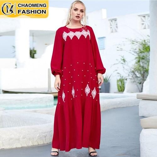 Eid Dubai Abaya Elegant Fashion Plus Size Hijab Dress Turkey Kaftan Islam Clothing Muslim For Women Vestidos Arabic Maxi Robe