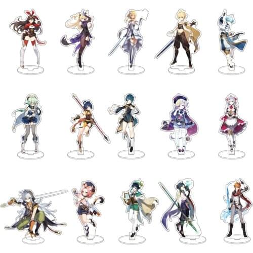 Game Genshin Impact Acrylic Models Cute Action Figures Mould Desk Decoration Ornaments Anime Fans Collections Gifts 15cm