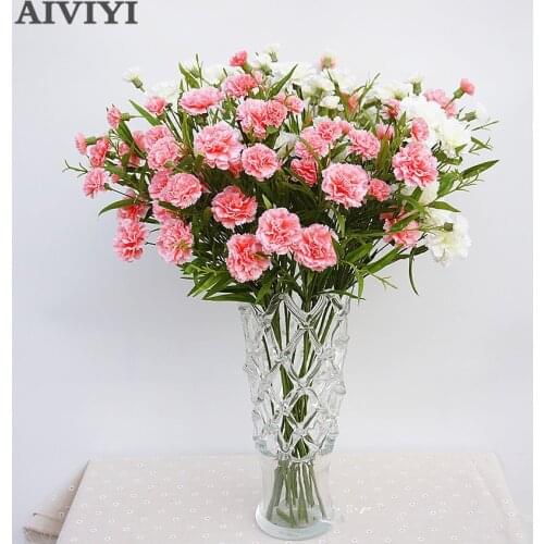 Artificial carnation flowers Stamen silk flower bouquet for wedding decoration DIY Scrapbooking Fake Flower fake carnations