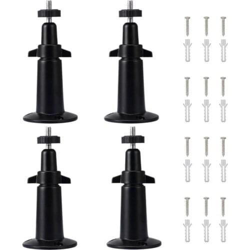 4 Pack Metal Outdoor Wall Mount for Arlo Pro 2, Arlo Pro, Arlo, Arlo Go Security Camera, 360 Degree Adjustable Ceiling Mount
