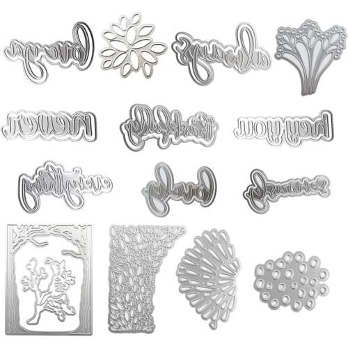 Feather Frame "Love You" Words Metal Cutting Dies For Scrapbooking Craft Die Cut Card Making Embossing Stencil Photo New2019