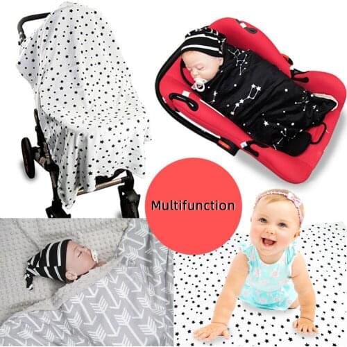 Multi-function Soft Thermal Toddler Child Winter Baby Blanket Kids Back Seat Cover Baby Quilt Stroller Covers Minky Coral Fleece