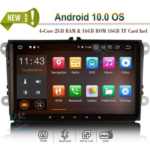 9"Android 10.0 Bluetooth Autoradio Multimedia Player WIFI GPS Navigation for SEAT Alhambra Altea Leon Toledo SKODA Roomster Yeti