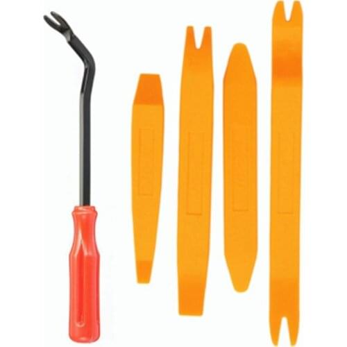 5Pcs/set Auto Door Clip Panel Trim Removal Tool Kits Navigation Disassembly Seesaw Car Interior Plastic Seesaw Conversion Tool