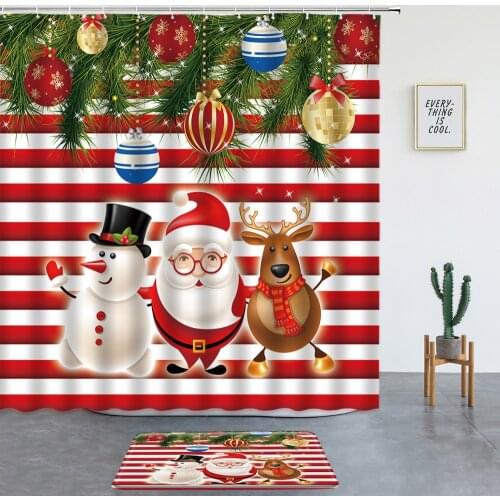 Spring Scenery Plant Green Leaf Fabric Shower Curtain Set Waterproof Polyester Hanging Curtains Home Bathroom Decor with Hooks