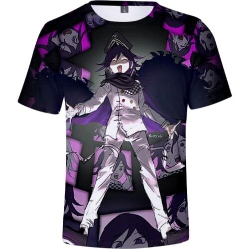 New Kokichi Ouma T shirt Summer Men Women 3D Print Tops Harajuku Anume Tshirts Boys/girls Cartoon Game Danganronpa Tops