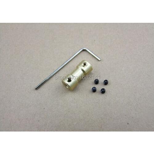 5sets/lot,NEW brass coupling 2.3mm to 3.17mm copper Shaft Motor Coupler Motor connector RC HM Accessories+ hex wrench screws