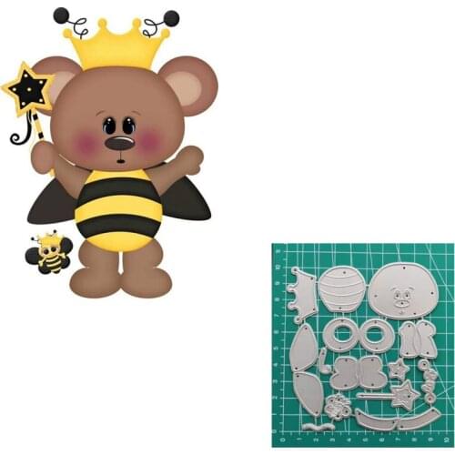 Celebration Bear Cutting Dies 2020 Fustelle Metalliche Per Scrapbooking Die Cuts For Paper Crafting Die