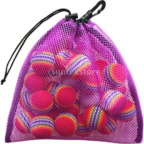 Durable Nylon Mesh Bag with Drawstring Closure Large Mesh Bag for Golf Tennis Balls Gym Shower Washing Toys Swimming Beach