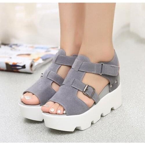 SLYXSH Summer Sandals Shoes Women High Heel Casual Shoes footwear flip flops Open Toe Platform Gladiator Sandals Women Shoes