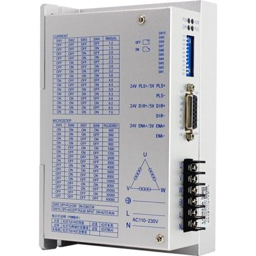 Three-phase stepper motor driver LC3522A, power supply range: 185~300V, current range: 1.3~6.0A, suitable for 110 stepper motor