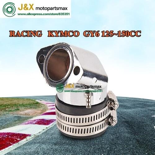 Performance chrome Alloy intake manifold for Scooter Moped GY6 125 GY6 150 152QMI 157QMJ / CVK30 Carburetor intake Manifold