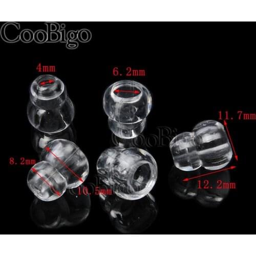 100pcs Pack Transparent Plastic Mini Gourd Type Cord Locks Toggle Clip Stopper for Garment Sportware Paracord #FLS171-T