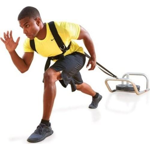 Workout Sled Harness Tire Pulling Vest+ Strap Fitness Pad Belt Resistance for Football Running Basketball Agility Training Aids