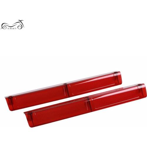 1 Pair Motor Tour Pack Pak Side Red Light Lens For Harley Electra Glide Classic FLHTC Police FLHTP Road King FLHR