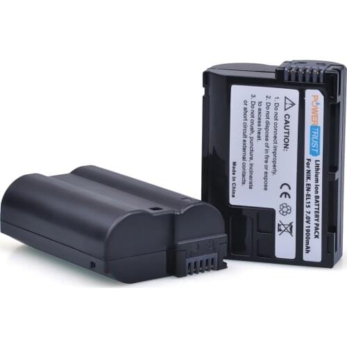 2Pcs 1900mAh EN-EL15 ENEL15 EL15A Battery for Nikon EN EL15 D7200 D500 D600 D610 D600E D800 D800E D810 D7000 D7100 d750 V1