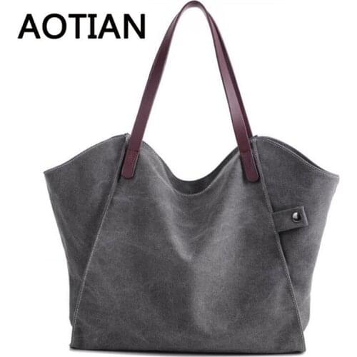 2020 Vintage Women Canvas Bag Large Capacity Shoulder Bags For Women Casual Shopping Bag Handbag Tote Bag bolsa feminina