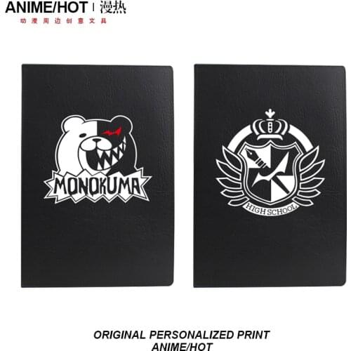 Anime Danganronpa Monokuma Black White Bear Notebook Stationery Paper Note Book Cosplay Luminous Student Notebooks Prop Gift
