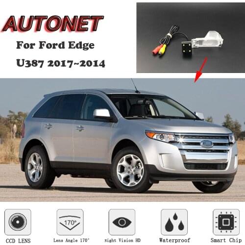 AUTONET HD Night Vision Backup Rear View camera For Ford Edge U387 2017~2014 /license plate Camera or Bracket