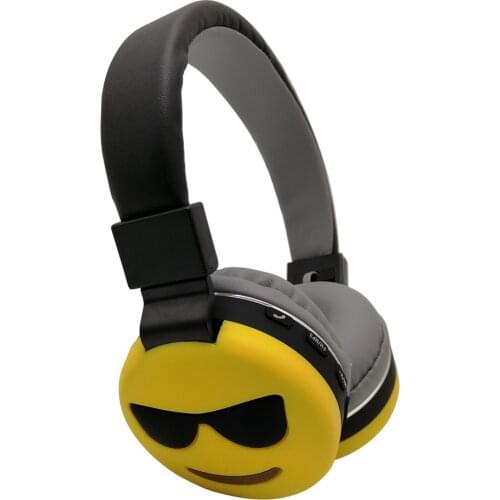 Wireless bluetooth headset cartoon expression gaming bluetooth earphones sports stereo children learning gift headphones for ps4