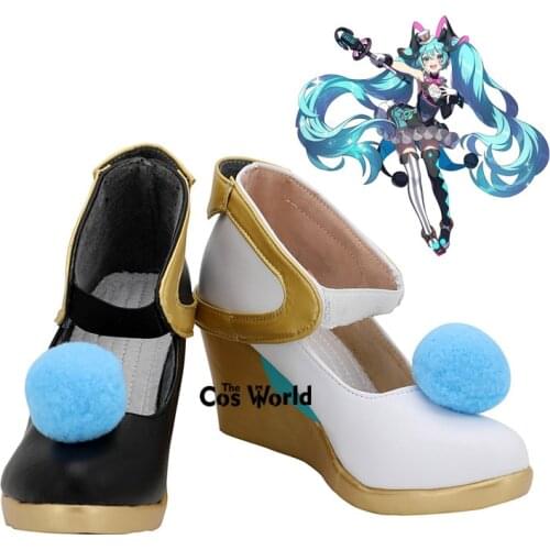 Vocaloid 2019 Magci Mirai Miku Circus Anime Customize Cosplay High Heels Shoes Boots