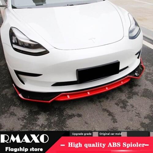For Tesla Model 3 Body kit spoiler 2018-2019 Tesla Model 3 4DKL Rear lip rear spoiler front Bumper Diffuser Bumpers Protector
