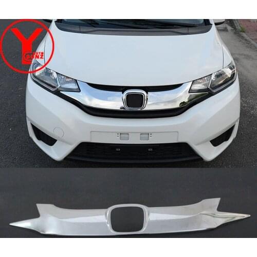 Chrome front raptor grille For honda fit jazz 2015 2016 ABS car grill parts for honda fit accessories 2014 2015 2016 2017 YCSUNZ