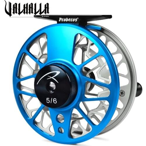 Fly Fishing Reel PRO BEROS Aluminum Fly Reel CNC Machine Cut Large Arbor Die Casting Fly Fishing Wheel 5/6-7/8-9/11 WT