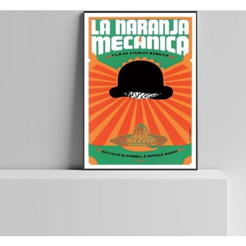A Clockwork Orange -cubano Kubrick 70s cinema Classic Movie Canvas Poster Home Wall Painting Decoration (No Frame)