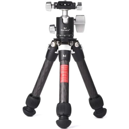 Marsace MT-05 carbon fiber high bearing desktop mini tripod table and ball head, suitable for mirrorless digital SLR Sony Canon