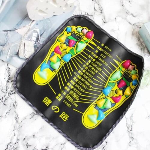 Foot Reflexology Walk Stone Massager Relieve Fatigue Massage Mat Pad Massage Apparatus Foot Acupressure Cushion Health Care