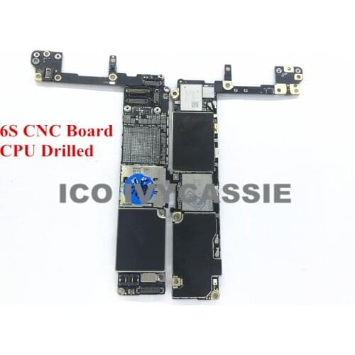 For iPhone 6S CNC Board Drilled With CPU 16GB 64GB 128GB iCloud Locked Motherboard Remove CPU Swap Mainboard Logic Board