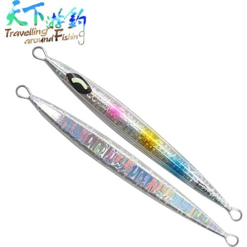 TAF Metal Jig Lure 60g 80g 100g 120g 140g 160g Jigging Lure Isca Artificial Fishing Bait Ocean Boat Fishing Accessories Pesca