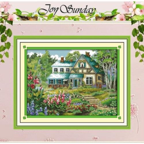 The fairy tale hut Patterns Counted Cross Stitch 11CT 14CT Cross Stitch Set Wholesale Cross-stitch Kit Embroidery Needlework