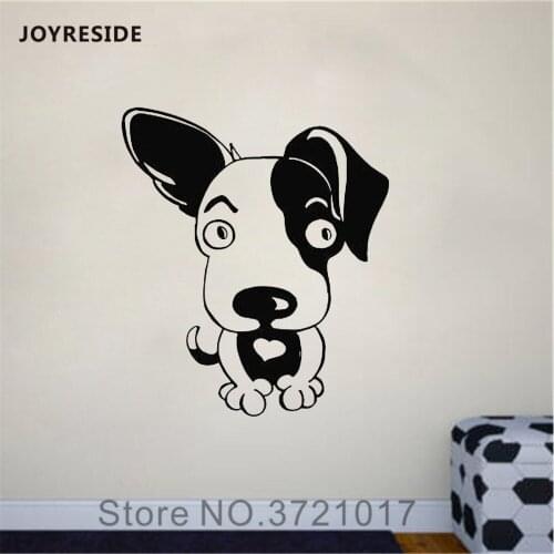 JOYRESIDE Baby Animal Dog Wall Friend Pet Decals Vinyl Sticker Design Girl Boy Room Art Kids Home Decor Living Room Mural A1675