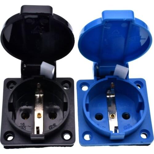 Germany Waterproof Industrial Socket AC Power Socket German Industrial Plug Electrical Socket with Waterproof Cover