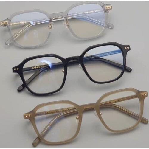 2020 New fashion Acetate Leisure Glasses Frame Men Vintage Square prescription eyewear Myopia optical eyeglass frames