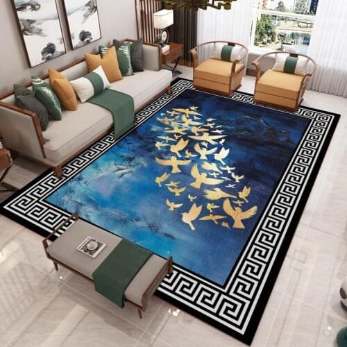 New cartoon feather 3D printing carpet living room bedroom large area non slip bedside carpet---ttt