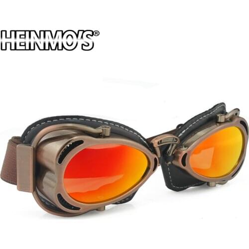 Goggles Motorcycle Helmet Glasses Goggles Motocross glasses Goggles Off-Road goggle Motorcycle Outdoor Leather Retro dustproof