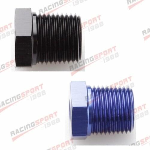 1/2'' NPT Male To 3/8'' NPT Female Adapter Fitting Aluminum Black/Blue